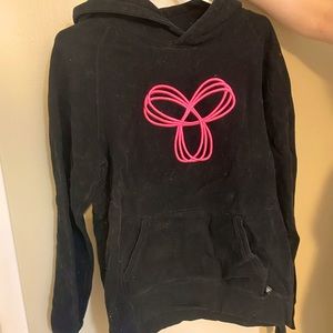 Black TNA Hoodie with Pink Symbol